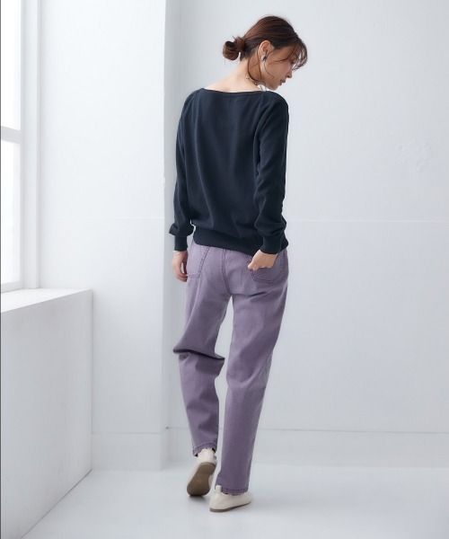 nissen（ニッセン）の「【販売終了】洗えるＵＶカット綿１００％ボートネックニット（ニット/セーター・レディース・オフホワイト/ライトベージュ/杢グレー/ブラック/ピンク系/ラベンダー/ブルー/グリーン・L/M/LL/S）」の19枚目の写真