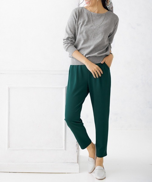 nissen（ニッセン）の「【販売終了】洗えるＵＶカット綿１００％ボートネックニット（ニット/セーター・レディース・オフホワイト/ライトベージュ/杢グレー/ブラック/ピンク系/ラベンダー/ブルー/グリーン・L/M/LL/S）」の11枚目の写真