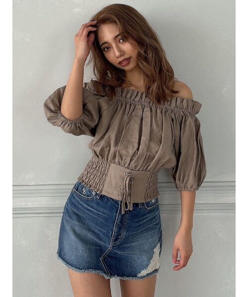 GYDA（ジェイダ）の「BROKENデニムスカートライクショートパンツ（デニムスカート・レディース・ブルー/ライトブルー・SMALL/MEDIUM）」の9枚目の写真