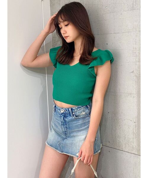 GYDA（ジェイダ）の「BROKENデニムスカートライクショートパンツ（デニムスカート・レディース・ブルー/ライトブルー・SMALL/MEDIUM）」の13枚目の写真