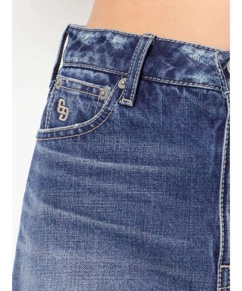 GYDA（ジェイダ）の「BROKENデニムスカートライクショートパンツ（デニムスカート・レディース・ブルー/ライトブルー・SMALL/MEDIUM）」の22枚目の写真