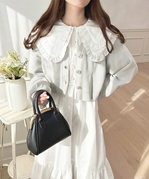 apres jour(アプレジュール)の「フリル襟ワンピース【ZOZOTOWN限定アイテム】(ワンピース・レディース・ブラック/オフホワイト/ピンクベージュ・X-LARGE/フリー)」の18枚目の写真