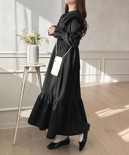 apres jour（アプレジュール）の「フリル襟ワンピース【ZOZOTOWN限定