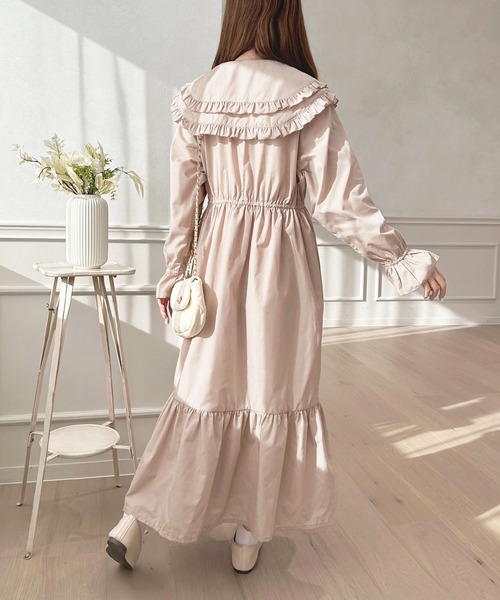 apres jour(アプレジュール)の「フリル襟ワンピース【ZOZOTOWN限定アイテム】(ワンピース・レディース・ブラック/オフホワイト/ピンクベージュ・X-LARGE/フリー)」の14枚目の写真