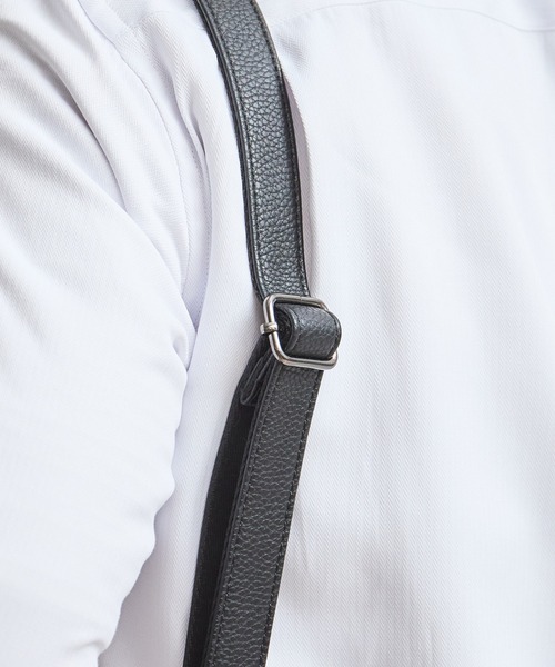 UNION STATION（ユニオンステーション）の「シンセティックレザー型押しミニショルダーバッグ（ショルダーバッグ・メンズ・ブラック系その他/ブラック・FREE）」の9枚目の写真