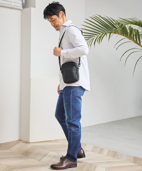 UNION STATION（ユニオンステーション）の「シンセティックレザー型押しミニショルダーバッグ（ショルダーバッグ・メンズ・ブラック系その他/ブラック・FREE）」の10枚目の写真