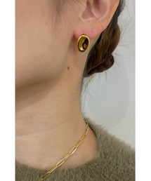 S925 Concave round pierce