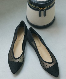 Edit Sheen | ドットシアーフラットシューズ(パンプス)