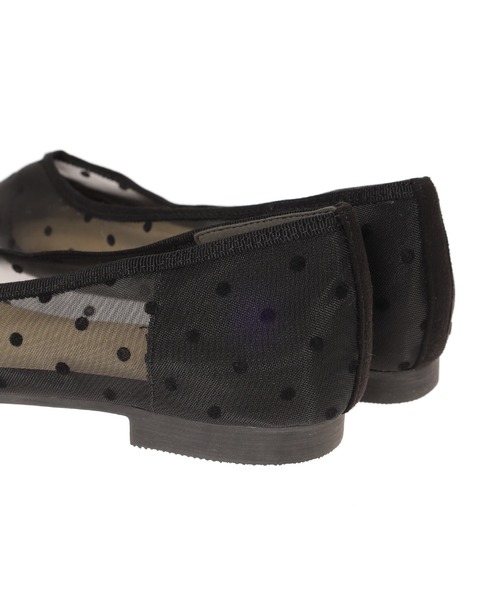 Edit Sheen（エディットシーン）の「ドットシアーフラットシューズ（パンプス・レディース・ブラック・22.5cm/23.0cm/23.5cm/24.0cm/24.5cm）」の3枚目の写真