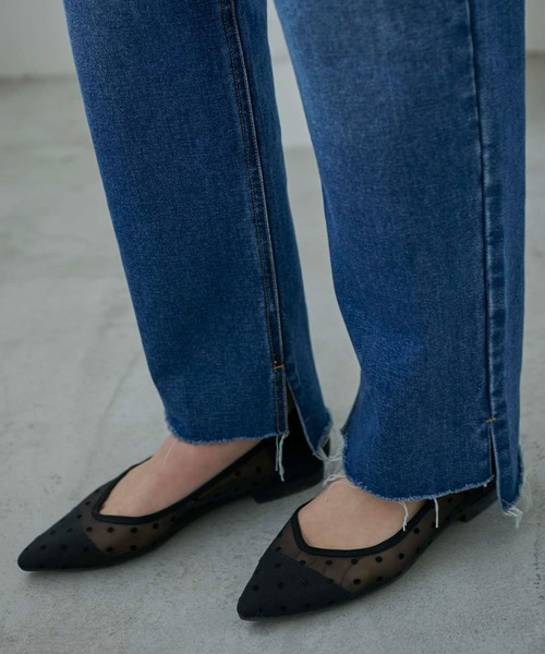 Edit Sheen（エディットシーン）の「ドットシアーフラットシューズ（パンプス・レディース・ブラック・22.5cm/23.0cm/23.5cm/24.0cm/24.5cm）」の8枚目の写真