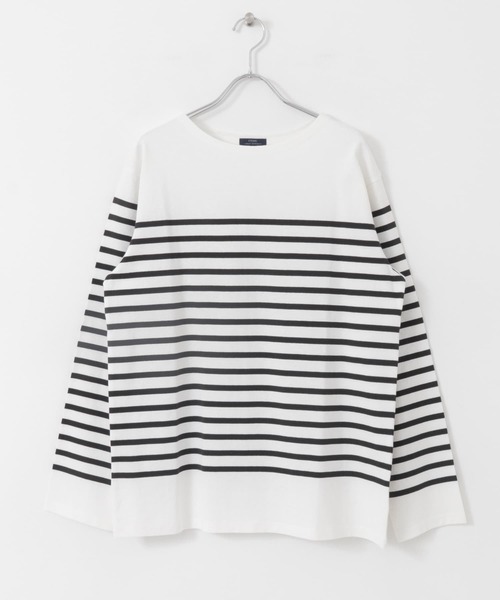 ITEMS URBANRESEARCH（アイテムズ アーバンリサーチ）の「パネルボーダー天竺ロングスリーブバスクシャツ（Tシャツ/カットソー・メンズ・ブラック/ネイビー/グリーン・MEDIUM/LARGE）」の14枚目の写真