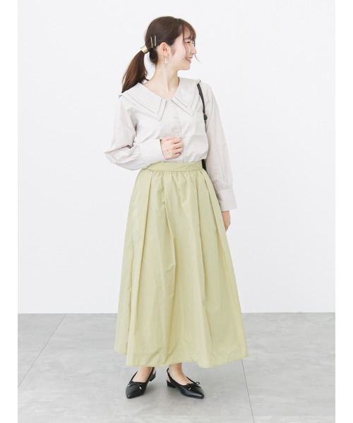 Te chichi TERRASSE(テチチテラス)の「刺繍カラーブラウス(シャツ/ブラウス・レディース・ネイビー/グレー/オフホワイト・フリ-)」の19枚目の写真