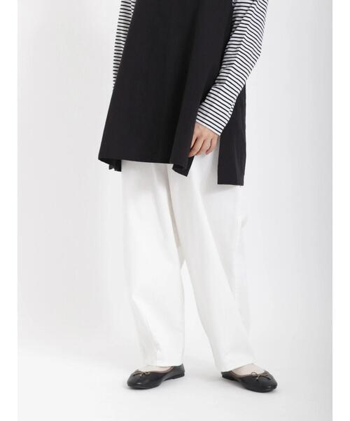 Samansa Mos2（サマンサ モスモス）の「イージーツイルパンツ（その他パンツ・レディース・オフホワイト・ﾌﾘ-）」の2枚目の写真