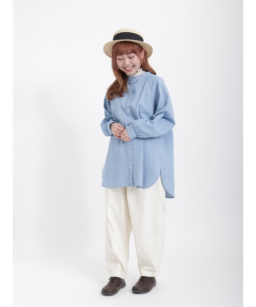 Samansa Mos2（サマンサ モスモス）の「イージーツイルパンツ（その他パンツ・レディース・オフホワイト・ﾌﾘ-）」の3枚目の写真