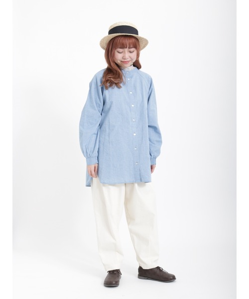 Samansa Mos2（サマンサ モスモス）の「イージーツイルパンツ（その他パンツ・レディース・オフホワイト・ﾌﾘ-）」の4枚目の写真