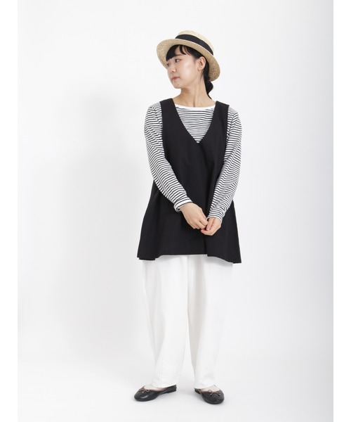 Samansa Mos2（サマンサ モスモス）の「イージーツイルパンツ（その他パンツ・レディース・オフホワイト・ﾌﾘ-）」の9枚目の写真