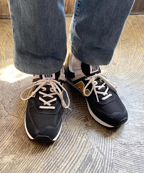 NEW BALANCE（ニューバランス）の「【NEW BALANCE】 ニューバランス ML574 スニーカー ユニセックス（スニーカー・メンズ・ブラック×ゴールド/グレー/ベージュ・8/8h/5/5h/6/6h/7/7h/9h/9/10/10h/4h）」の9枚目の写真