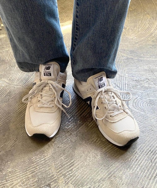 NEW BALANCE（ニューバランス）の「【NEW BALANCE】 ニューバランス ML574 スニーカー ユニセックス（スニーカー・メンズ・ブラック×ゴールド/グレー/ベージュ・8/8h/5/5h/6/6h/7/7h/9h/9/10/10h/4h）」の5枚目の写真