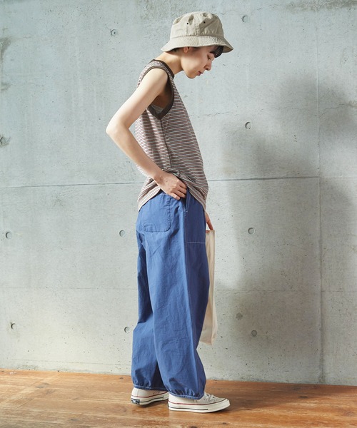 PAR ICI（パーリッシィ）の「タック柄マルチボーダー ノースリーブカットソー（Tシャツ/カットソー・レディース・ブラウン/ネイビー・FREE）」の21枚目の写真