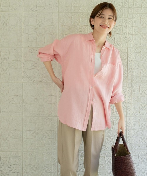リネンワイドシャツ