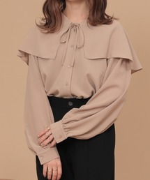 【150㎝前後の小柄さんサイズ】ラッフルフリルブラウス