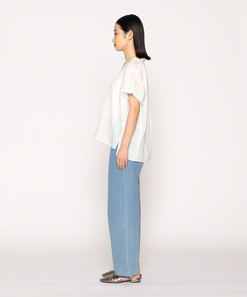 COMME CA ISM(コムサイズム)の「オーバーブラウス(シャツ/ブラウス・レディース・カーキ/アイボリー・MEDIUM/LARGE)」の5枚目の写真