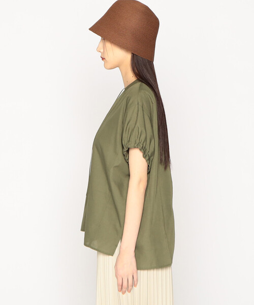 COMME CA ISM(コムサイズム)の「オーバーブラウス(シャツ/ブラウス・レディース・カーキ/アイボリー・MEDIUM/LARGE)」の13枚目の写真