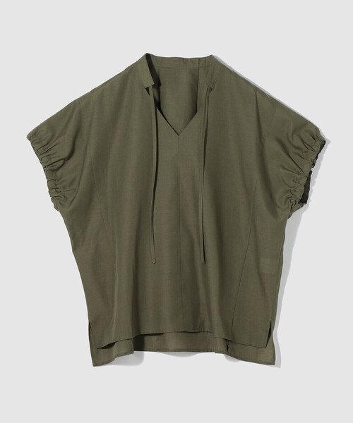 COMME CA ISM(コムサイズム)の「オーバーブラウス(シャツ/ブラウス・レディース・カーキ/アイボリー・MEDIUM/LARGE)」の18枚目の写真
