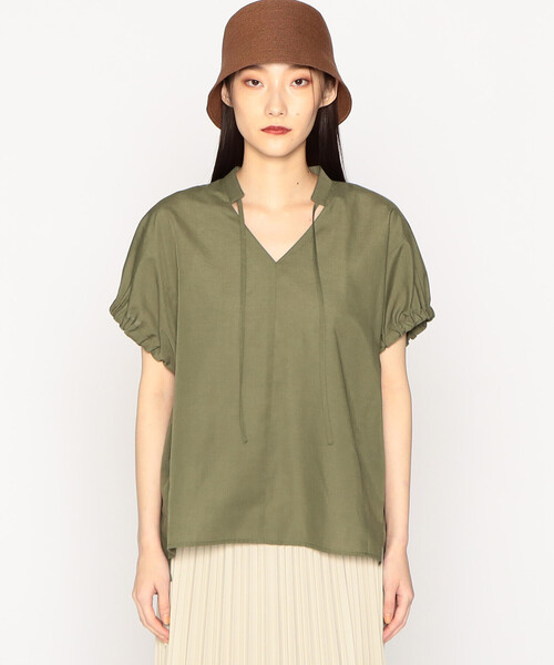 COMME CA ISM(コムサイズム)の「オーバーブラウス(シャツ/ブラウス・レディース・カーキ/アイボリー・MEDIUM/LARGE)」の22枚目の写真