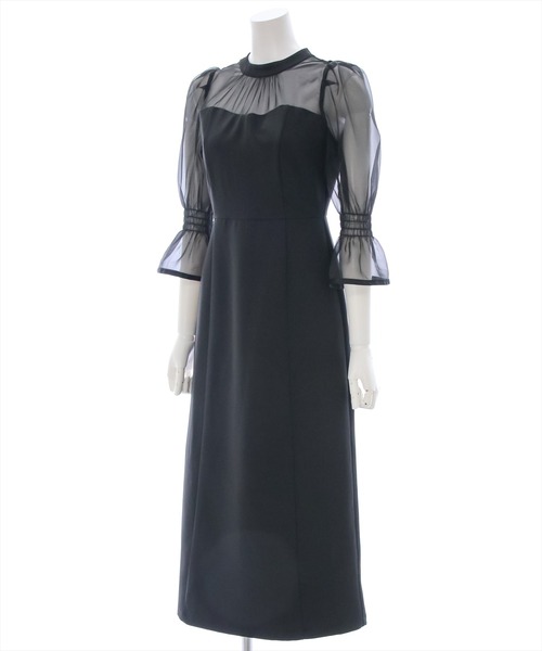 clear(クリア)の「シアードッキングワンピース/オケージョン(ワンピース・レディース・ブラック/ベージュ・M/S)」の8枚目の写真