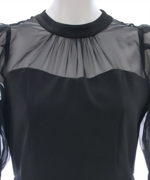 clear(クリア)の「シアードッキングワンピース/オケージョン(ワンピース・レディース・ブラック/ベージュ・M/S)」の12枚目の写真