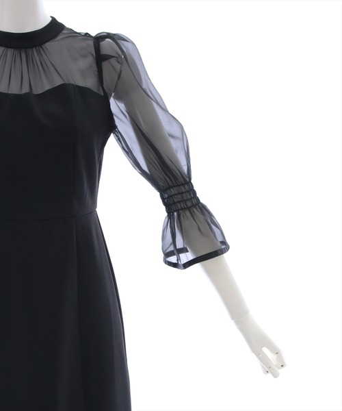 clear(クリア)の「シアードッキングワンピース/オケージョン(ワンピース・レディース・ブラック/ベージュ・M/S)」の14枚目の写真