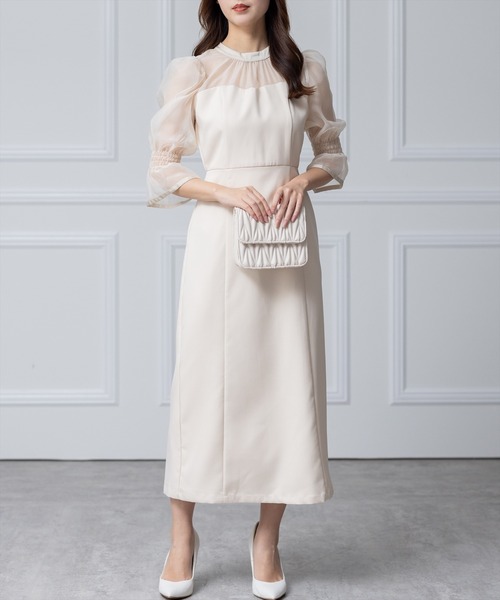 clear(クリア)の「シアードッキングワンピース/オケージョン(ワンピース・レディース・ブラック/ベージュ・M/S)」の21枚目の写真