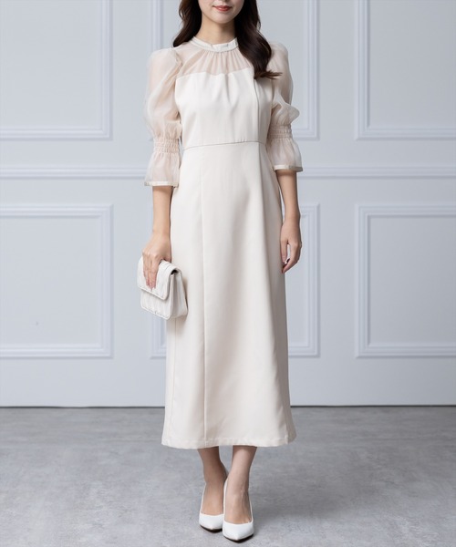 clear(クリア)の「シアードッキングワンピース/オケージョン(ワンピース・レディース・ブラック/ベージュ・M/S)」の22枚目の写真