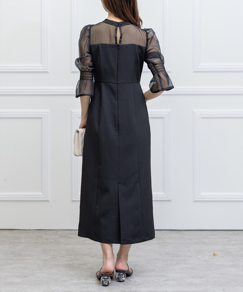 clear(クリア)の「シアードッキングワンピース/オケージョン(ワンピース・レディース・ブラック/ベージュ・M/S)」の20枚目の写真