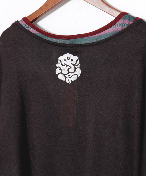 チャイハネ(チャイハネ)の「【チャイハネ】ナドリ刺繍入りMEN'Sトップス&インナータンク付き2点セット(アンサンブル・メンズ・ブルー/ベージュ/チャコール/グリーン/ライトベージュ/パープル・FREE)」の10枚目の写真