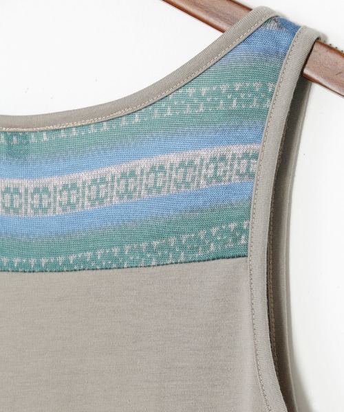 チャイハネ(チャイハネ)の「【チャイハネ】ナドリ刺繍入りMEN'Sトップス&インナータンク付き2点セット(アンサンブル・メンズ・ブルー/ベージュ/チャコール/グリーン/ライトベージュ/パープル・FREE)」の19枚目の写真