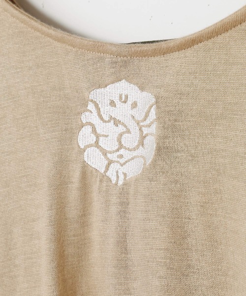 チャイハネ(チャイハネ)の「【チャイハネ】ナドリ刺繍入りMEN'Sトップス&インナータンク付き2点セット(アンサンブル・メンズ・ブルー/ベージュ/チャコール/グリーン/ライトベージュ/パープル・FREE)」の13枚目の写真