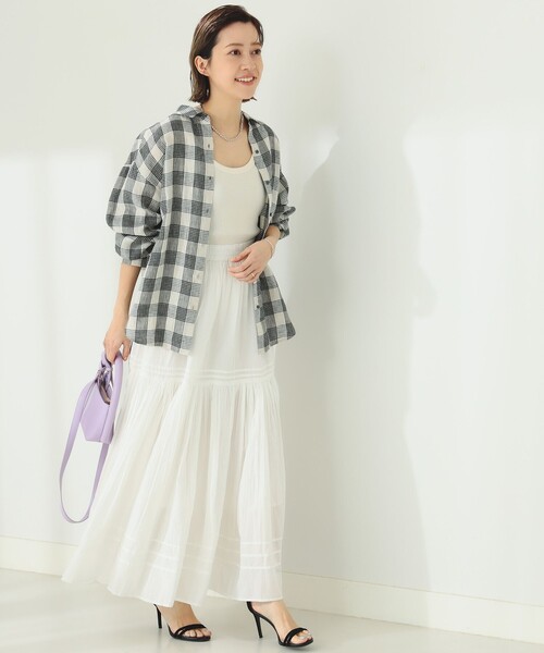 B:MING by BEAMS（ビーミングバイビームス）の「B:MING by BEAMS / インド ティアード スカート（スカート・レディース・ピンク/ライトグリーン/オフホワイト/ブラック・SMALL/MEDIUM）」の21枚目の写真