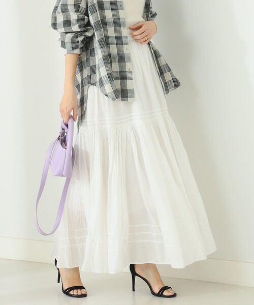 B:MING by BEAMS（ビーミングバイビームス）の「B:MING by BEAMS / インド ティアード スカート（スカート・レディース・ピンク/ライトグリーン/オフホワイト/ブラック・SMALL/MEDIUM）」の22枚目の写真