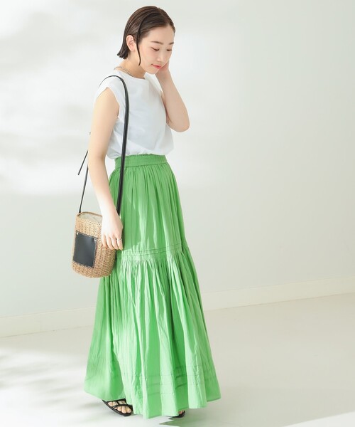 B:MING by BEAMS（ビーミングバイビームス）の「B:MING by BEAMS / インド ティアード スカート（スカート・レディース・ピンク/ライトグリーン/オフホワイト/ブラック・SMALL/MEDIUM）」の12枚目の写真