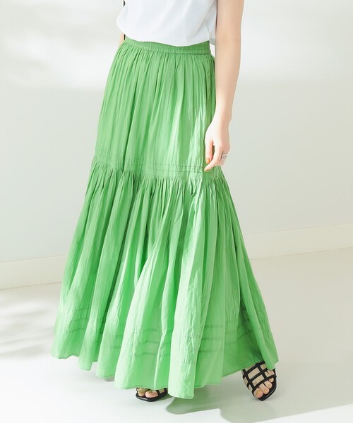 B:MING by BEAMS（ビーミングバイビームス）の「B:MING by BEAMS / インド ティアード スカート（スカート・レディース・ピンク/ライトグリーン/オフホワイト/ブラック・SMALL/MEDIUM）」の13枚目の写真