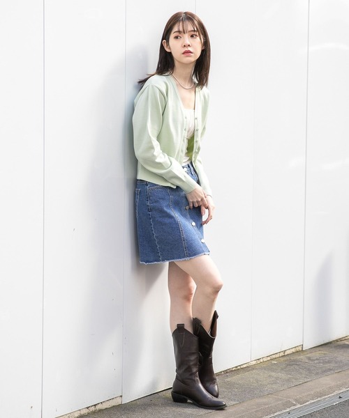 ALAND（エーランド）の「3.3 Field Trip／バルーンスリーブカーディガン 2196700（カーディガン/ボレロ・レディース・ピンク/ブラック/ライトグリーン・FREE）」の4枚目の写真