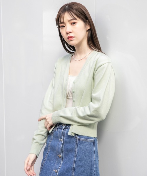 ALAND（エーランド）の「3.3 Field Trip／バルーンスリーブカーディガン 2196700（カーディガン/ボレロ・レディース・ピンク/ブラック/ライトグリーン・FREE）」の5枚目の写真