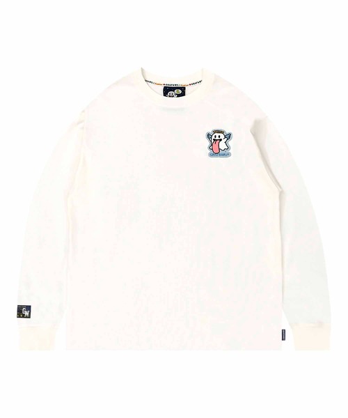 JACKROSE（ジャックローズ）の「GRAF&WU-１ロゴ.LSTEE/グラフアンドウー（Tシャツ/カットソー・メンズ・キナリ/ホワイト/ブラック・L/XL）」の2枚目の写真