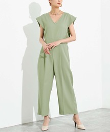 Settimissimo | Vネックアーバンツイルオールインワン(つなぎ/オールインワン)