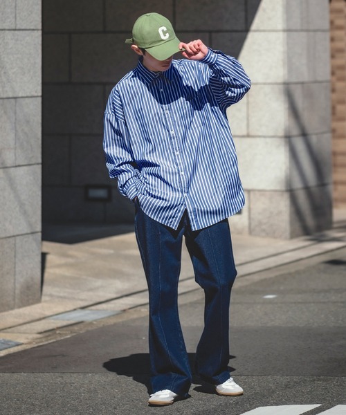 improves（インプローブス）の「デニム ピンタック フレアパンツ（デニムパンツ・メンズ・インディゴブルー/ブラック/ライトブルー/ライトブラック/ケミカルウォッシュ・LARGE/MEDIUM）」の22枚目の写真