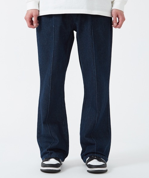 improves（インプローブス）の「デニム ピンタック フレアパンツ（デニムパンツ・メンズ・インディゴブルー/ブラック/ライトブルー/ライトブラック/ケミカルウォッシュ・LARGE/MEDIUM）」の16枚目の写真