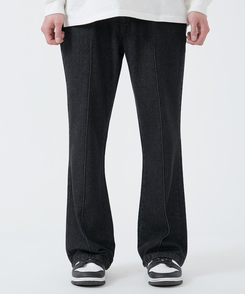 improves（インプローブス）の「デニム ピンタック フレアパンツ（デニムパンツ・メンズ・インディゴブルー/ブラック/ライトブルー/ライトブラック/ケミカルウォッシュ・LARGE/MEDIUM）」の11枚目の写真