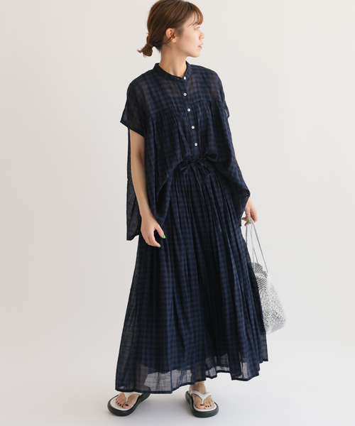 soil（ソイル）の「別注【SOIL/ソイル】*RELUME FANCY GINGAM EASY SK：スカート（スカート・レディース・ブルー/イエロー・2）」の5枚目の写真